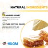Hilom Medical Grade Manuka Honey Gauze Dressing 4 inch x 4 inch (5 Pack - Non-Adherent) | First Aid for Minor Wounds Such as Cuts or Advanced Wound Care of Bed Sores, Burns, or Lacerations