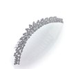 Decorative Hair Comb Medium Tiara White Rhinestone Crystal Bridal Hair Comb, White