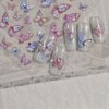 Butterfly Nail Art Stickers Pink Blue Butterfly 5D Embossed Nail Decals Shell Light Butterfly Self-Adhesive Nail Designs Stickers Acrylic Nail Art Supplies for Women Girls DIY Nail Art Decorations