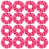 16 Pacs Satin Scrunchies Bridesmaid Proposal Gifts Hair Ties Scrunchies for Women Girls Bachelorette Party Favors(Hot pink)
