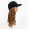GUOJIAN Goddess Box Braids Braiding Hair Baseball Cap Hat Wig Bohemian Curly Ends Box Braids Hat with Braided Box Braids Hair Extensions for Black White Women Synthetic Braids Hat Wig(16inch, M30/27)