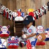 9Pcs Baseball 1st Birthday Table Honeycomb Centerpieces, Rookie of the Year 1st Birthday Party Decorations, Baseball Themed My Rookie Year One Year Old Birthday Party Supplies