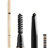 Browluxe Eyebrow Pencil, Smudge Proof Mechanical Pencil With Spoolie Eyebrow Brush For Flawless Make Up, Compatible With Any Eyebrow Stamp Stencil Kit & Makeup Kit (Coffee)