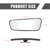 Flygun 2 PCS Car Rear View Blind Spot Mirror, 3.7" x 1.4" Rectangular Curved Wideangle Auxiliary Rearview Mirror, High-definition Glass Adjustable Anti-glare Mirror, Universal Car Side Mirror (Black)