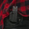 Clip & Carry Kydex Multitool Sheath for Victorinox SWISSTOOL - Made in USA (Multi-tool not included) Multi Tool Holder Holster (Carbon Fiber Red)