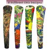 iToolai Temporary Tattoo Sleeves for Men, 8 pcs Set UV Protection Cooling Arts Tattoo Arm Sleeves Slip on(Dragon Designs)