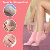 Vodolo 6 Pairs Silicone Socks for Dry Cracked Feet Women,New Upgrade Thickened Moisturizing Foot Mask Exfoliating Silicone Socks,Spa Gel Moisturizer Socks Foot Care After Pedicure