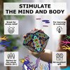 SHASHIBO Meow Wolf- Shape Shifting Box - Award-Winning, Patented Magnetic Puzzle Cube w/ 36 Rare Earth Magnets - Fidget Transforms Into Over 70 Shapes (Glowquarium)