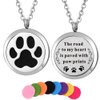 Dog Paw Print Aroma Aromatherapy Essential Oil Diffuser Necklace for Women Girl Mother's Day Gift