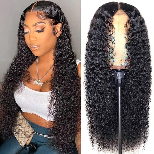 wenyu 30 inch Lace Front Wigs Human Hair Curly 13x4 Lace Frontal Human Hair Wigs for Black Women Human Hair Pre Plucked with Baby Hair 150% Density Brazilian Curly Lace Front Wigs Human Hair 30 inch
