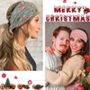 Bohend Christmas Headbands Stretch Knotted Headbands 3Pcs Head Bandana Non Slip Elastic Snowman Head Bands Workout Yoga Sweatband Hair Accessories for Women and Girls (B)