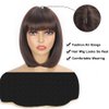 GUOJIAN 12 Inch Short Bob Wigs with Bangs Straight Bob Wigs for Women Synthetic Bob Wigs Natural Looking for Daily Party Cosplay (12inch, 4/30)
