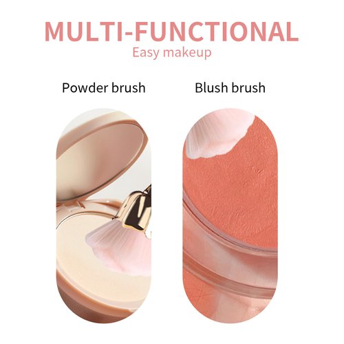 2 Pcs Rose Makeup Brushes Nail Fust Brush Powder Cleaner Brushes Soft Brush Acrylic Nail Arts Manicure UV Gel Nail Polish Nylon Brush UV Gel Nail Polish Nylon Brush DIY Design Tools