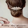 Sooshin Bridal Hair Comb Wedding Hair Accessories for Brides Crystal Wedding Headpiece for Bride and Bridesmaids Rhinestone Hair Accessories for Women and Girls (rose gold)