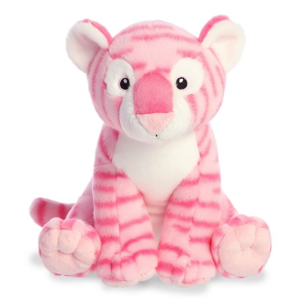 Aurora® Adventurous Destination Nation™ Tiger Stuffed Animal - Global Exploration - Learning Fun - Pink 12 Inches