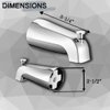 SIIKEYE Bathtub Tub Faucet Spout with Diverter for Slip-FIT Copper Pipe Connections, Chrome