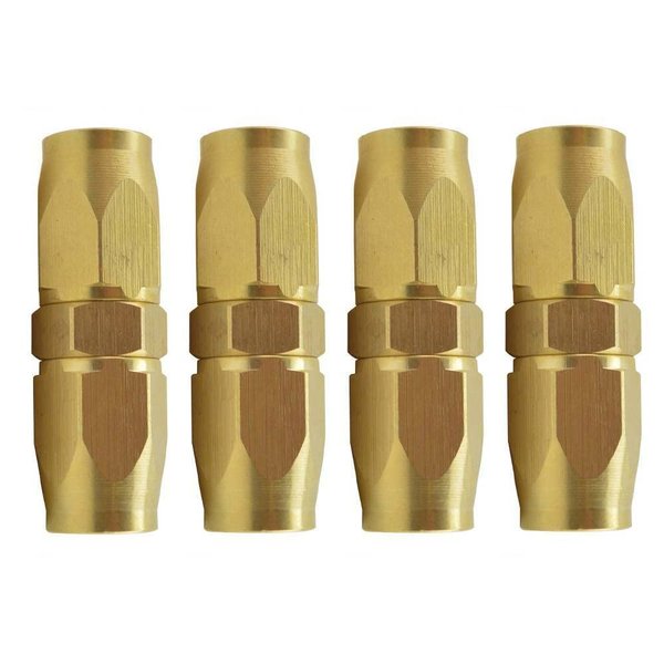 LEFITPA Replacement 4-Pack 3/8 Inch Reusable In-Line Hose Repair Fitting 3/8 Inch Polyurethane Hose for Interstate Pneumatics HRPZ26-00