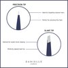 Soft Touch Slant and Point Stainless Steel Tweezers, Navy Blue