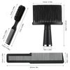 3 Pieces Barber Brush and Barber Comb Set, with Barber Blade Cleaning Brush Beard Brush Hair Cutting Comb, for Men Women Beauty Salons Home Use (Type A)