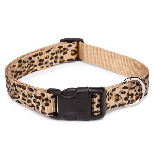 East Side Collection Cheetah-Print Nylon Dog Collar, 6–10-Inch