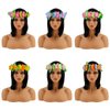 WLBON Hawaiian Headband Wristbands Hawaii Tropical Luau Women Leaf Flower Headpiece Hairband Hair Bands Bracelets Beach Summer Wedding Holiday Festival Birthday Dress Up Party Decorations Supplies