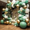 KALOR 18 Inch Bean Green Balloons, 10 Pcs Matte Latex Balloons Big Round Balloons for Wedding, Baby Shower, Birthday Party and Event Decoration