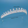 Hapdoo Tiaras for Women, Elegant Princess Crown, Lightweight Small Tiara for Girls, Prom Queen Silver Tiara, Birthday Bride Wedding Bachelorette Party Tiaras and Crowns