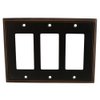 Cosmas 65070-ORB Oil Rubbed Bronze Triple GFI/Decora Rocker Wall Switch Plate Switchplate Cover