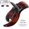 Camila Paris CP2423 French Hair Clip for Women, 2 Teeth Ponytail Holder, Tortoise Shell, Girls Hair Claw Clips Jaw Fashion Styling Hair Accessories for Women, Strong Hold No Slip Grip, Made in France