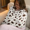 Sweet Jojo Designs Western Cow Print Boy Girl Infant Baby Car Seat Cover Nursing Breastfeeding Shopping Cart Stroller Canopy Brown and Cream Gender Neutral Southern Country Off White Wild West Animal