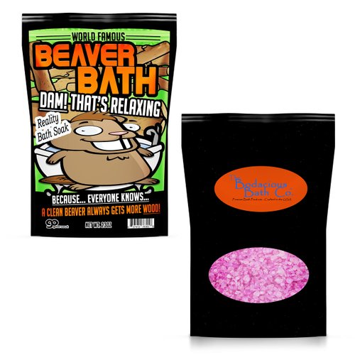 Beaver Bath Soak – Pink Bath Salts Luxury Bath Funny Girlfriend Gifts for Best Friends Funny Bath Products Sea Salts Funny Spa Gifts for Women Naughty Gag Gifts Bachelorette Party Favors