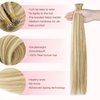 GOO GOO I Tip Hair Extensions Real Human Hair, 22inch 50g 50S, Cold Fusion I Tip Hair Extensions, Invisible Remy Hair Extensions, 16/22 Light Blonde Highlighted Golden Blonde