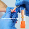 LIERKISS Nail Drill Bits 3/32'' Safety Carbide for Electric Nail Drill E-file, Smooth Round Top Head for Acrylic Gel Nails Manicure Pedicure Cuticle Gel Polishing Remover Tool (Coarse-C)