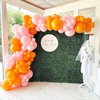 Pink Orange Balloon, Pink White Latex Party Balloons Metallic Gold Balloon For Girls Birthday Party Baby party Shower Weddding Graduation Decoration Party Supplies