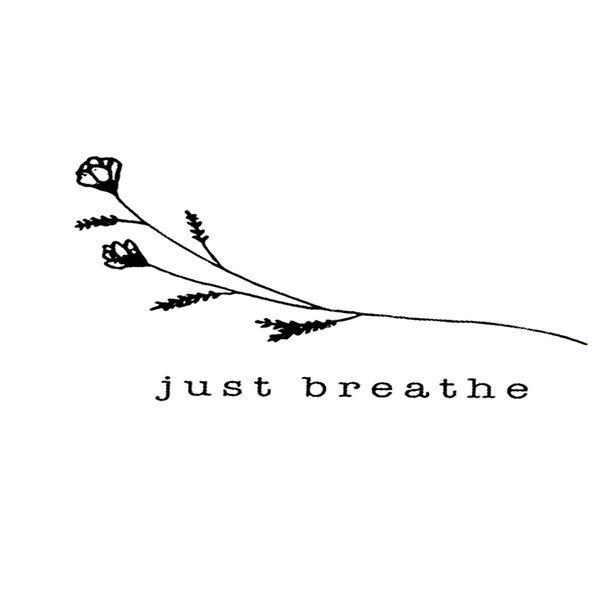 Simply Inked NEW Just Breathe Temporary Tattoo, Designer Temporary Tattoo for Girls Boys Men Women Waterproof Sticker Size: 2.5 x 4 inch l Black l