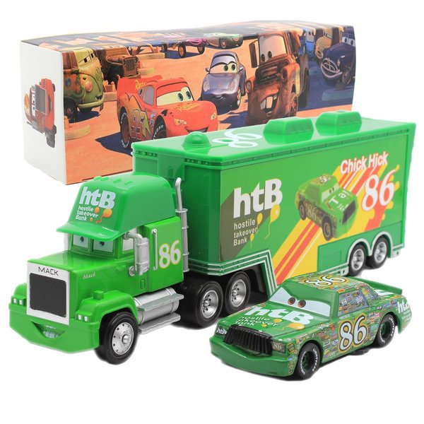 SVORUFY Car 2 3 Toys, Truck and Car Set, Car Movie Car, Metal and Plastic Material, Children's Christmas and Birthday Gifts (Chick Hicks Truck)
