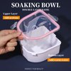 Teenitor Nail Soaking Bowl, Soak Off Gel Polish Dip Powder Remover, Manicure Bowl for Hand, Cuticle Remover Tools, Nail Brush, Cuticle Pusher,Cuticle Oil, Cuticle Peeler,Nail File Buffer