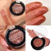 Rose Gold Glitter Eyeshadow High-Impact Multi-Dimensional Metallic Finish Eye Shadow, One-Swipe Coverage, Long Lasting High Pigment Shimmer Eye Makeup Palette for Mature Skin, Metal (15H Sunset Glow)
