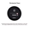 Jayron AC 110V to 250V Round Quartz Hour Meter Gauge,Mechanical Hour Meter,Waterproof for Boat Engine Riding Lawn Mower Tractor Crawler Dozer UTV Golf Cart