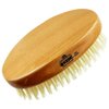 Kent Men's Oval Men Military Hair Brush, 100% Natural Black Boar Bristle for Mens Grooming Hair, Mustache and Beard, Scalp Brush, 360 Wave, Beard Straightener and Facial Brush. Made in England