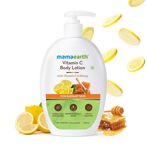 MAMAEARTH Vitamin C Body Lotion with Vitamin C & Honey for Radiant Skin – 400 ml