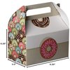 Hammont Paper Treat Boxes - (10 Pack) - Party Favors Treat Container Cookie Boxes Cute Designs Perfect for Parties and Celebrations 6.25" x 3.75" x 3.5" (Sweet Donuts)