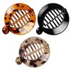 3Pcs Resin Banana Hair Clips Small Banana Hair Combs Fishtail Hair Clip Side Comb Round Ponytail Holder for Women Girl Hair Accessories