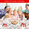Happy Birthday Party Supplies Set, Happy Birthday Polka Dots Decorations Plates, Disposable Paper Plates Napkins Cups Tableware for Birthday Party Decorations, Serve 24