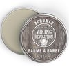 Viking Revolution Beard Balm - All Natural Grooming Treatment with Argan Oil & Mango Butter - Strengthens & Softens Beards & Mustaches - Citrus Scent Leave in Conditioner Wax for Men - 1 Pack