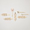 Kleinfeld Womens Bridal 'Mrs.' Bachelorette Crystal Hair Bobby Pin, Mrs/Gold, One Size