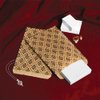 888 Display USA, Inc 200 pcs Damask Paper Gift Bags Shopping Sales Tote Bags 6" x 9" Brown with Black Damask Design