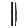 GRAVITAS Eyebrow Pencil and Beard Filler Pencil – Waterproof, Double-Ended Automatic Angled Tip & Spoolie Brush, Cruelty-Free (Dark Brown)