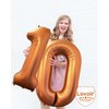 Orange 40 Number Balloons, 40 Inch Giant Number Balloons Foil Mylar Helium Orange Number 40 Balloons for 40th Birthday Party Supplies Anniversary Event Celebration Decorations