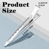 Gingbiss 24 Pcs Duck Billed Hair Clips for Styling Sectioning, 3.5 inch Metal Alligator Hair Clips for Women, Pin Curl Clips for Hair Roller,Salon,Bows DIY, Silver